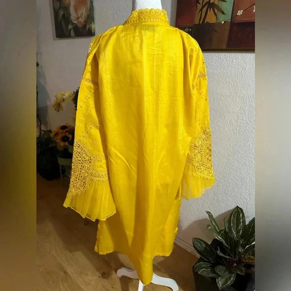 Maria B. Sequined eyelet shirt/dress size L - Picture 3 of 12